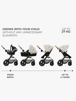 Kinderkraft Duo- & Kombivogne-MOOV 2 4-in-1 Air Duovogn, Moonlight Grey