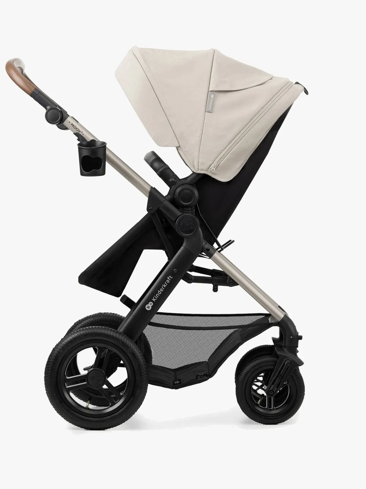 Kinderkraft Duo- & Kombivogne-MOOV 2 4-in-1 Air Duovogn, Moonlight Grey