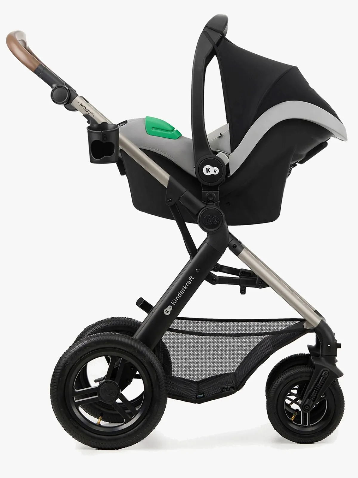 Kinderkraft Duo- & Kombivogne-MOOV 2 4-in-1 Air Duovogn, Moonlight Grey