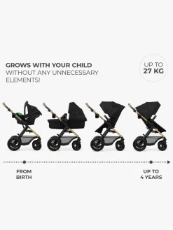 Kinderkraft MOOV 2 4-in-1 Air Duovogn, Pure Black