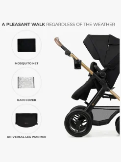 Kinderkraft MOOV 2 4-in-1 Air Duovogn, Pure Black