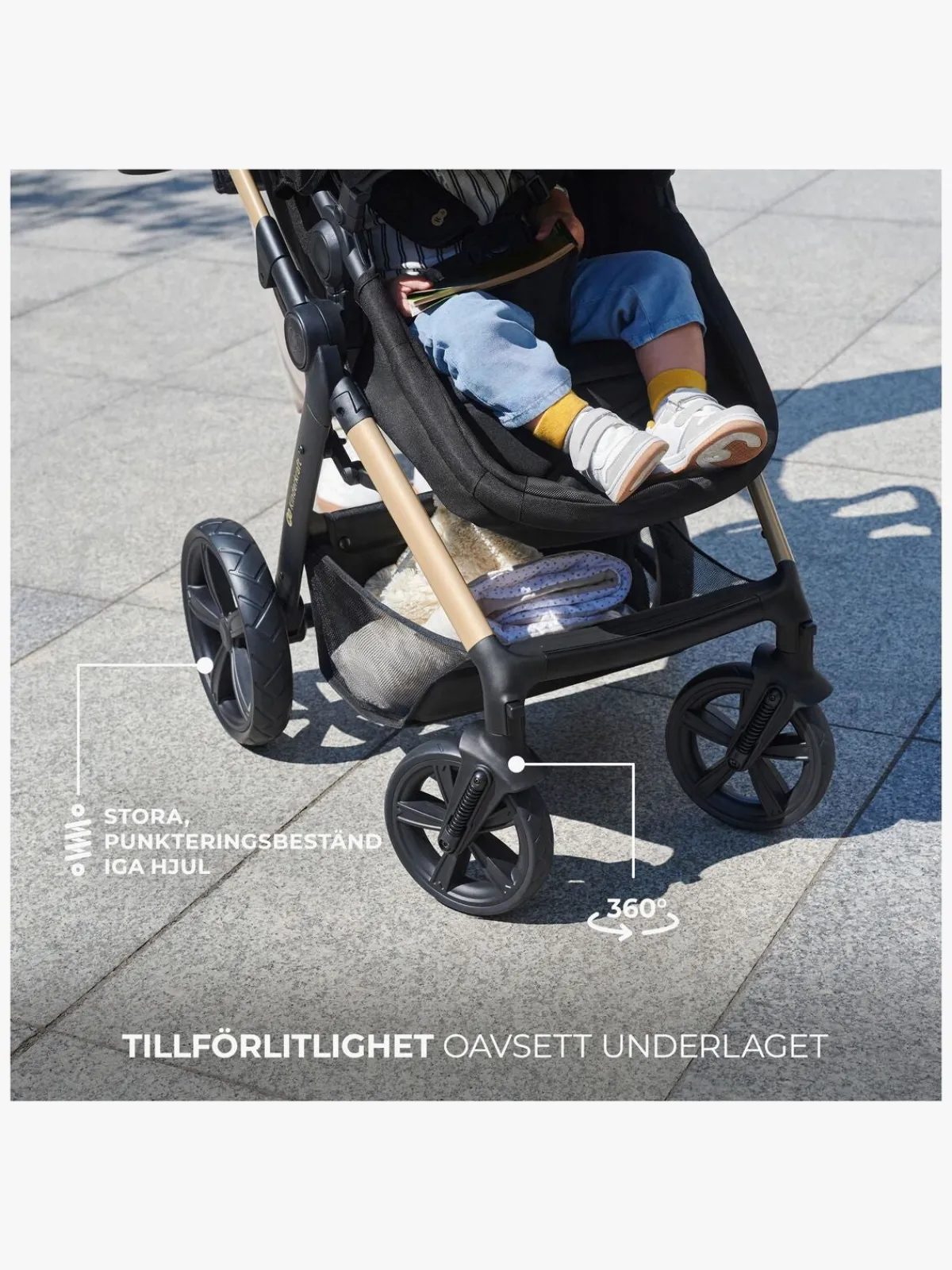 Kinderkraft MOOV 2 3-in-1 Kombivogn, Sand