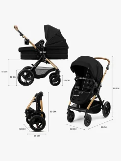 Duo- & Kombivogne|Kinderkraft MOOV 2 XL Air Kombivogn, Pure Black Sort