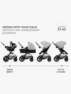 Duo- & Kombivogne|Kinderkraft MOOV 2 XL Air Kombivogn, Moonlight Grey Grå