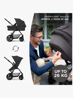 Kinderkraft Duo- & Kombivogne-MOOV CT 3-in-1 Mink Pro Kombivogn, Black