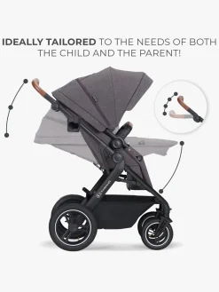 Kinderkraft Vognpakker-Multifunctional 3-in-1 B-Tour Mink Pro Kombivogn, Dark Grey