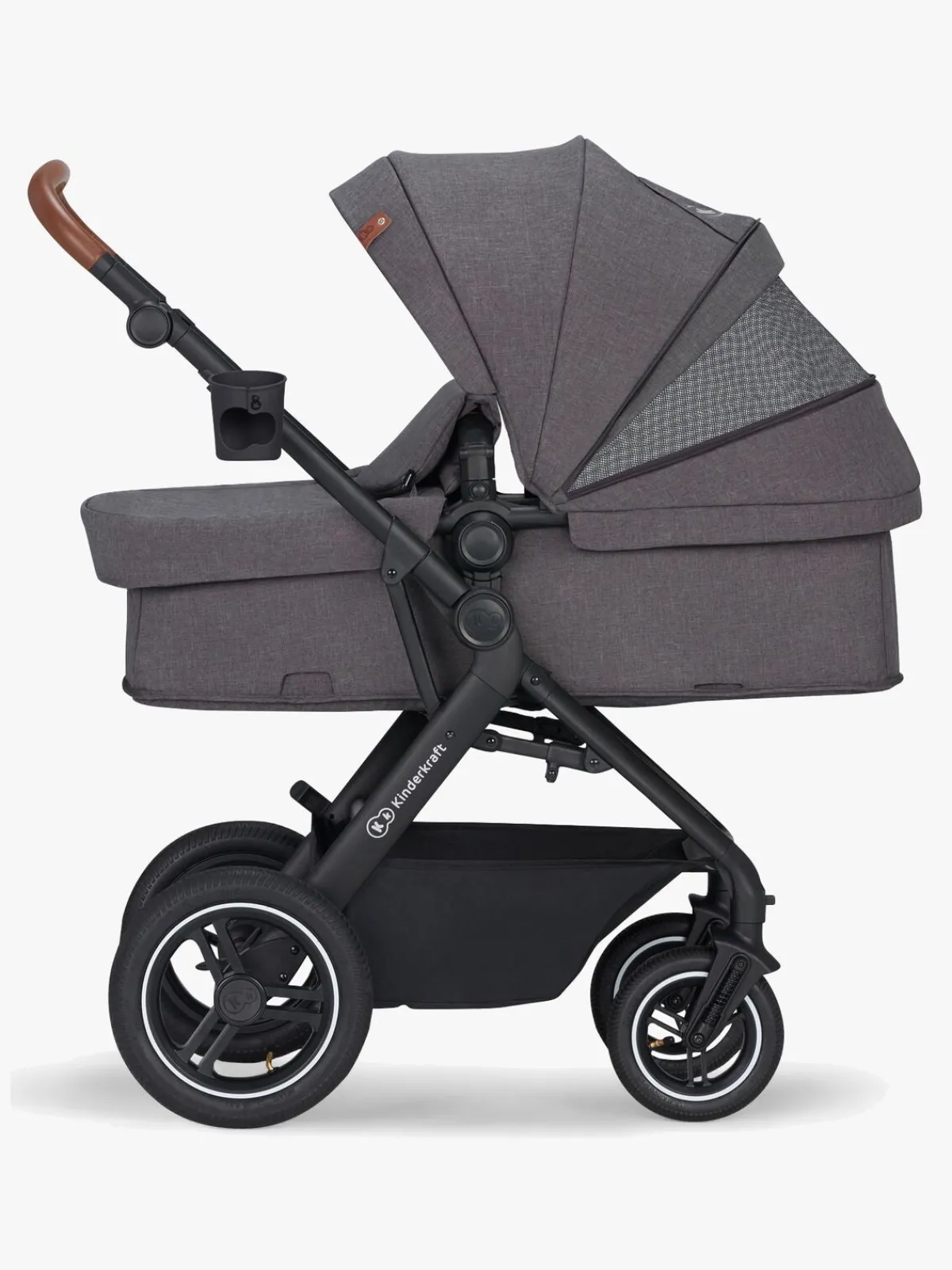 Kinderkraft Vognpakker-Multifunctional 3-in-1 B-Tour Mink Pro Kombivogn, Dark Grey