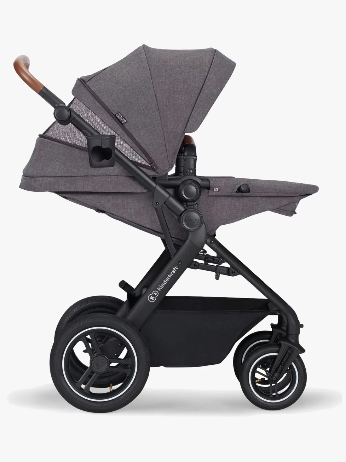 Kinderkraft Vognpakker-Multifunctional 3-in-1 B-Tour Mink Pro Kombivogn, Dark Grey