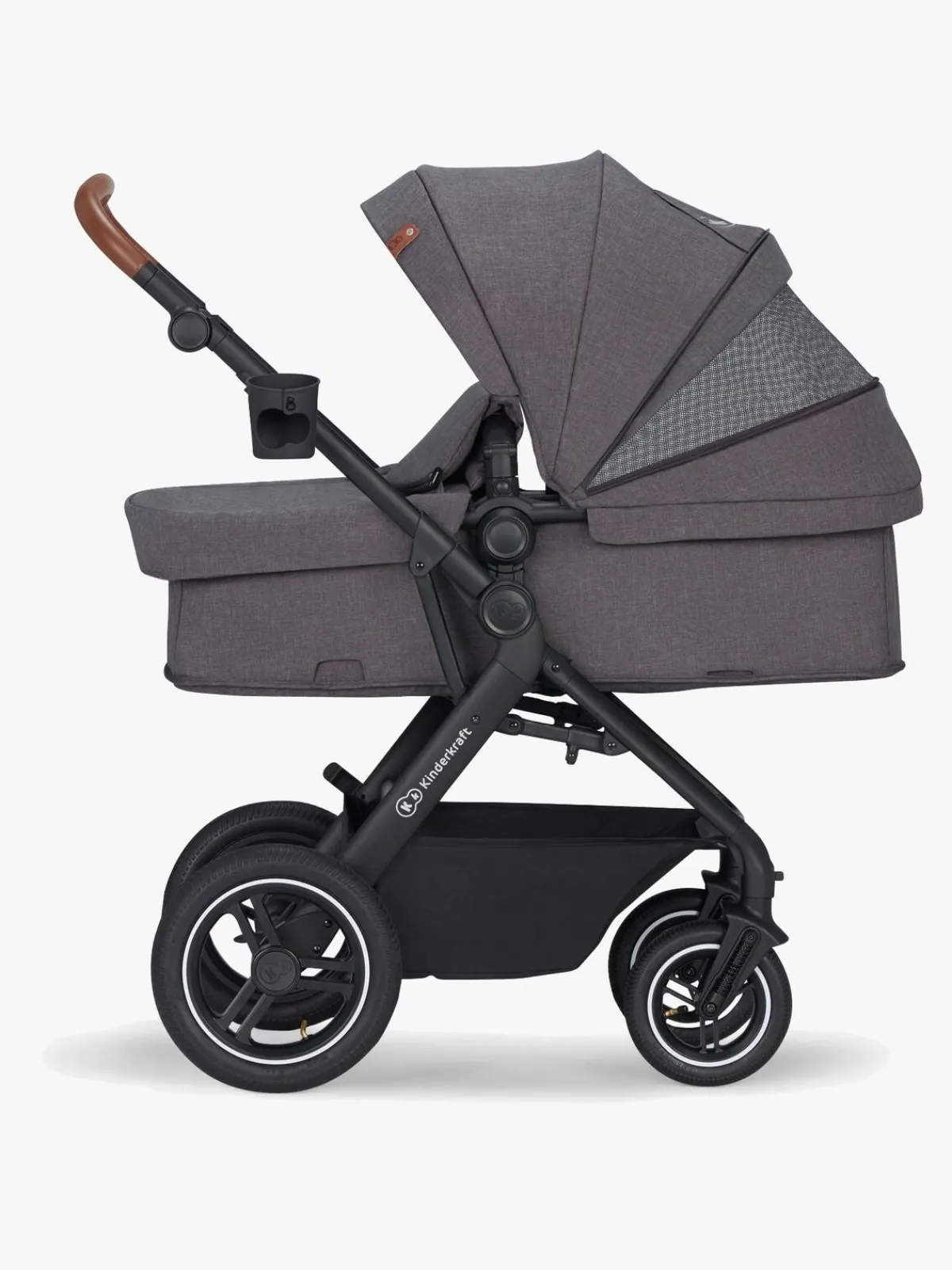 Kinderkraft Vognpakker-Multifunctional 3-in-1 B-Tour Mink Pro Kombivogn, Dark Grey
