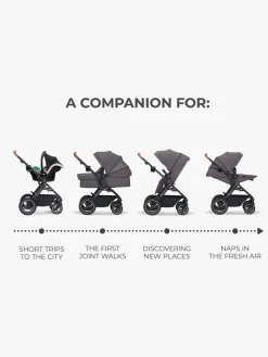 Kinderkraft Vognpakker-Multifunctional 3-in-1 B-Tour Mink Pro Kombivogn, Dark Grey