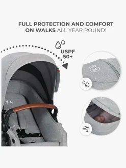 Kinderkraft Vognpakker-Multifunctional 3-in-1 B-Tour Mink Pro Kombivogn, Dark Grey