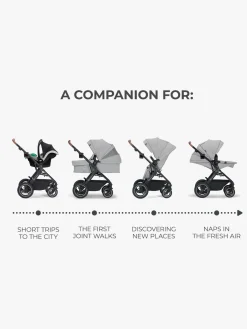 Kinderkraft Multifunctional 3-in-1 B-Tour Mink Pro Kombivogn, Light Grey