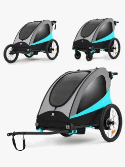 Kinderkraft Aktivitetsvogne-Nava Cykelanhænger, Hawaiian Blue
