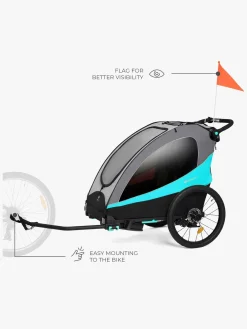 Kinderkraft Aktivitetsvogne-Nava Cykelanhænger, Hawaiian Blue