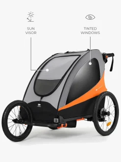 Aktivitetsvogne|Kinderkraft Nava Cykelanhænger, Sunny Orange