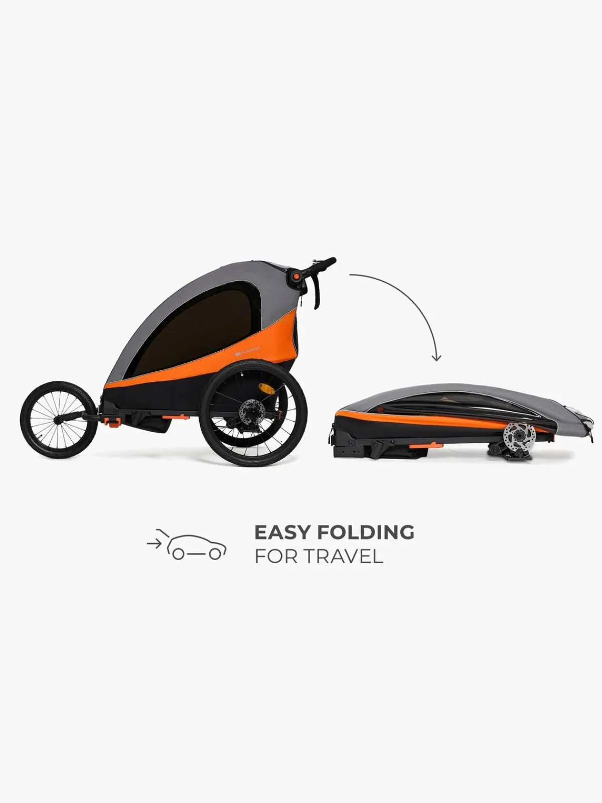 Aktivitetsvogne|Kinderkraft Nava Cykelanhænger, Sunny Orange