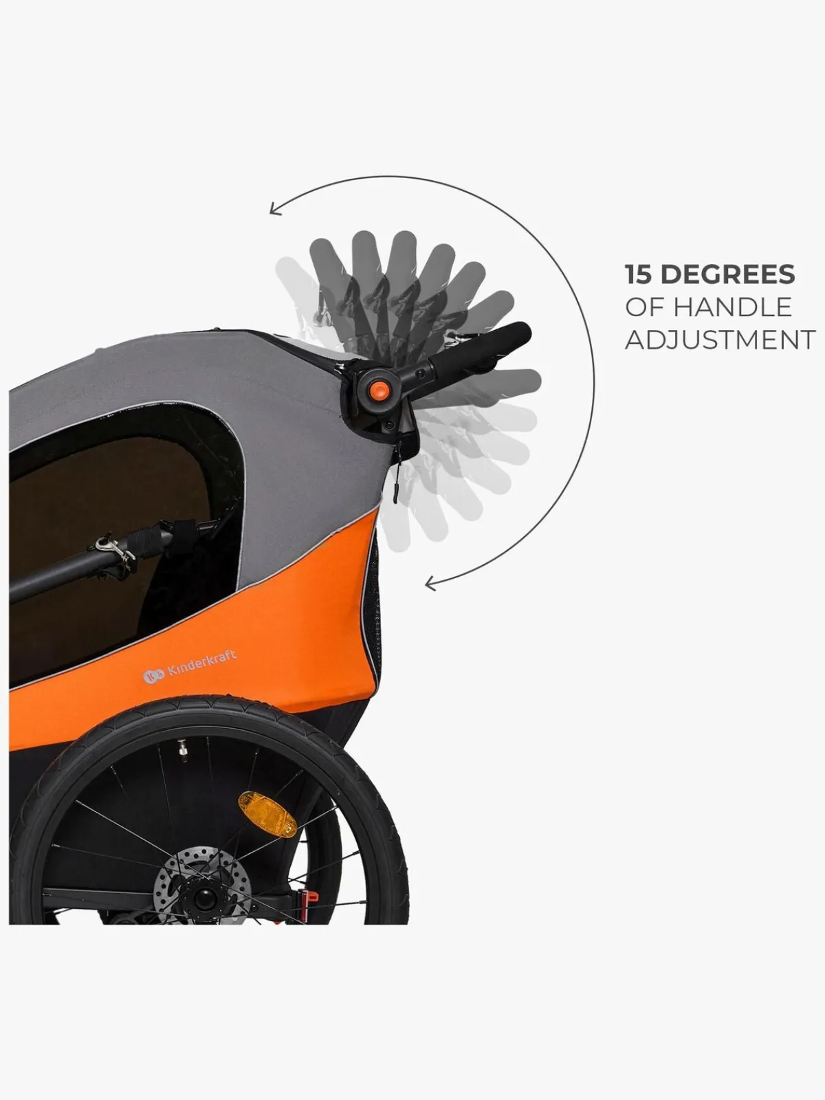 Aktivitetsvogne|Kinderkraft Nava Cykelanhænger, Sunny Orange
