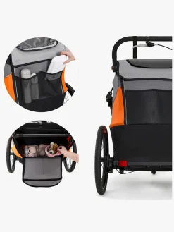 Aktivitetsvogne|Kinderkraft Nava Cykelanhænger, Sunny Orange