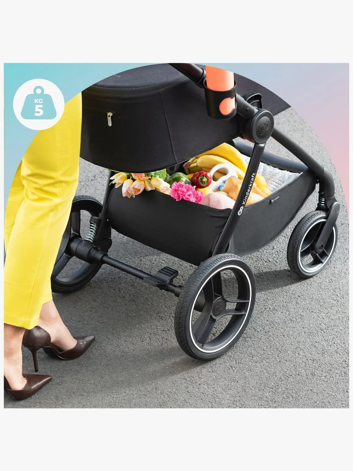Duo- & Kombivogne|Kinderkraft NEA 2-in-1 Duovogn, Midnight Black Sort