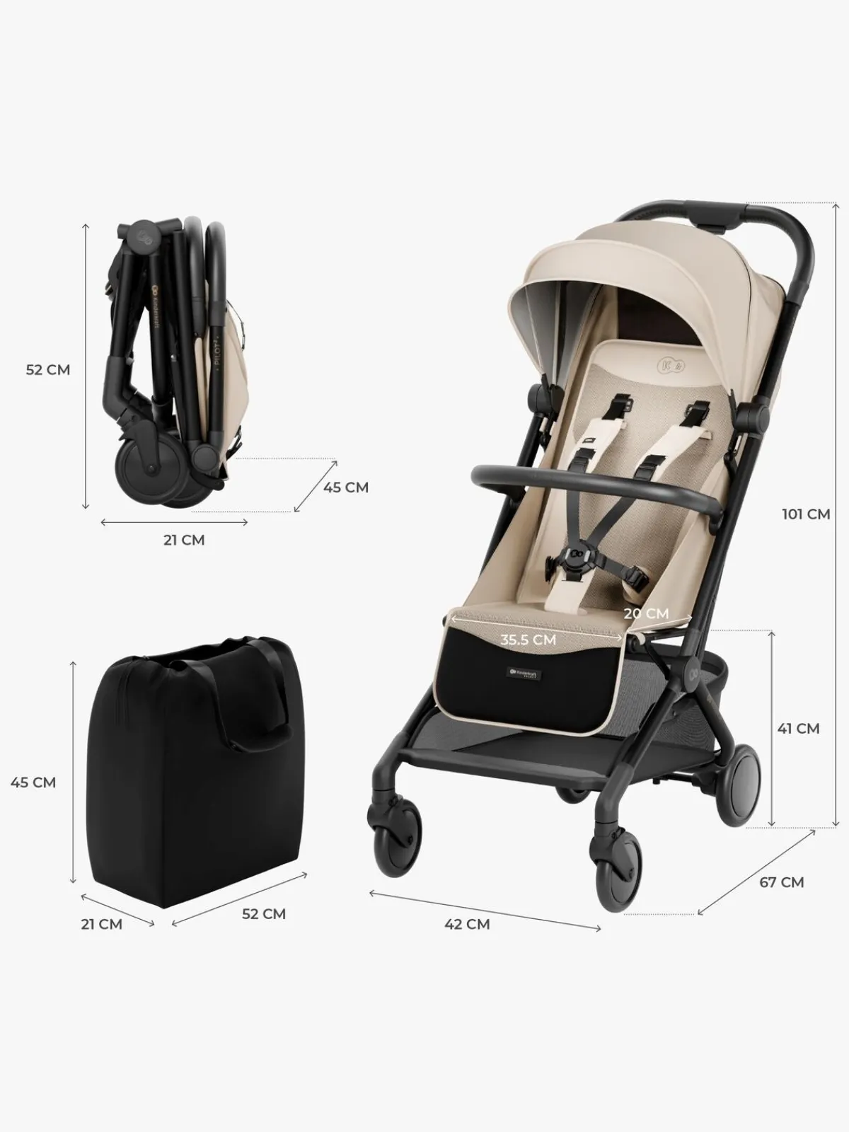 Kinderkraft PILOT 2 Klapvogn, Soft