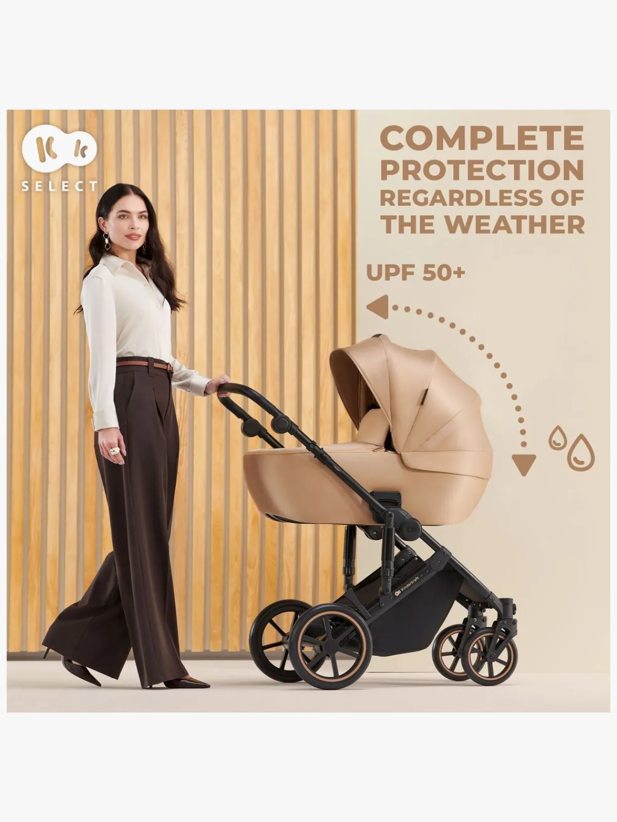Kinderkraft Duo- & Kombivogne-Prime 2 2-in-1 Duovogn, Venezian Black