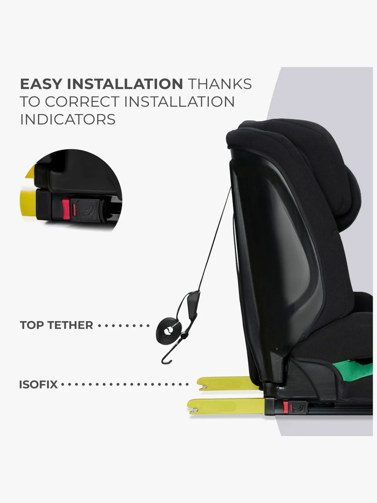 Kinderkraft Autostole 9-36 Kg-SAFETY-FIX 2 I-Size Autostol, Black
