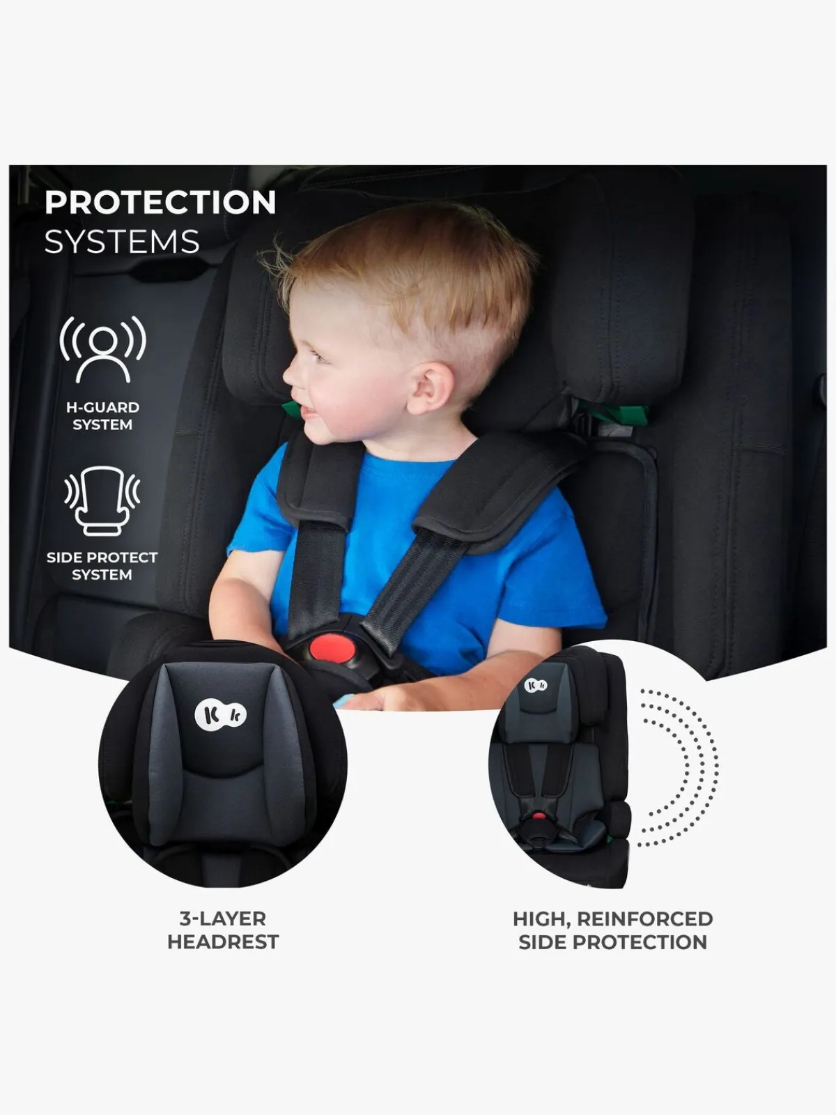Kinderkraft Autostole 9-36 Kg-SAFETY-FIX 2 I-Size Autostol, Black