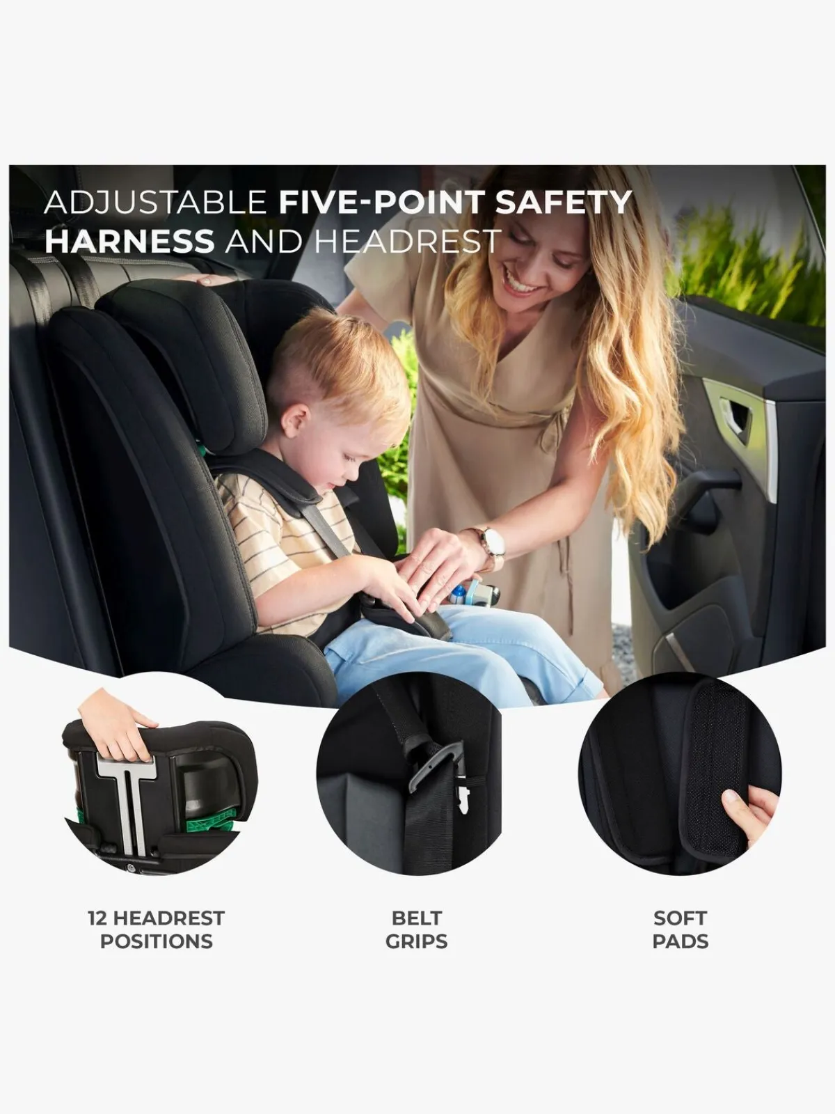 Kinderkraft Autostole 9-36 Kg-SAFETY-FIX 2 I-Size Autostol, Black