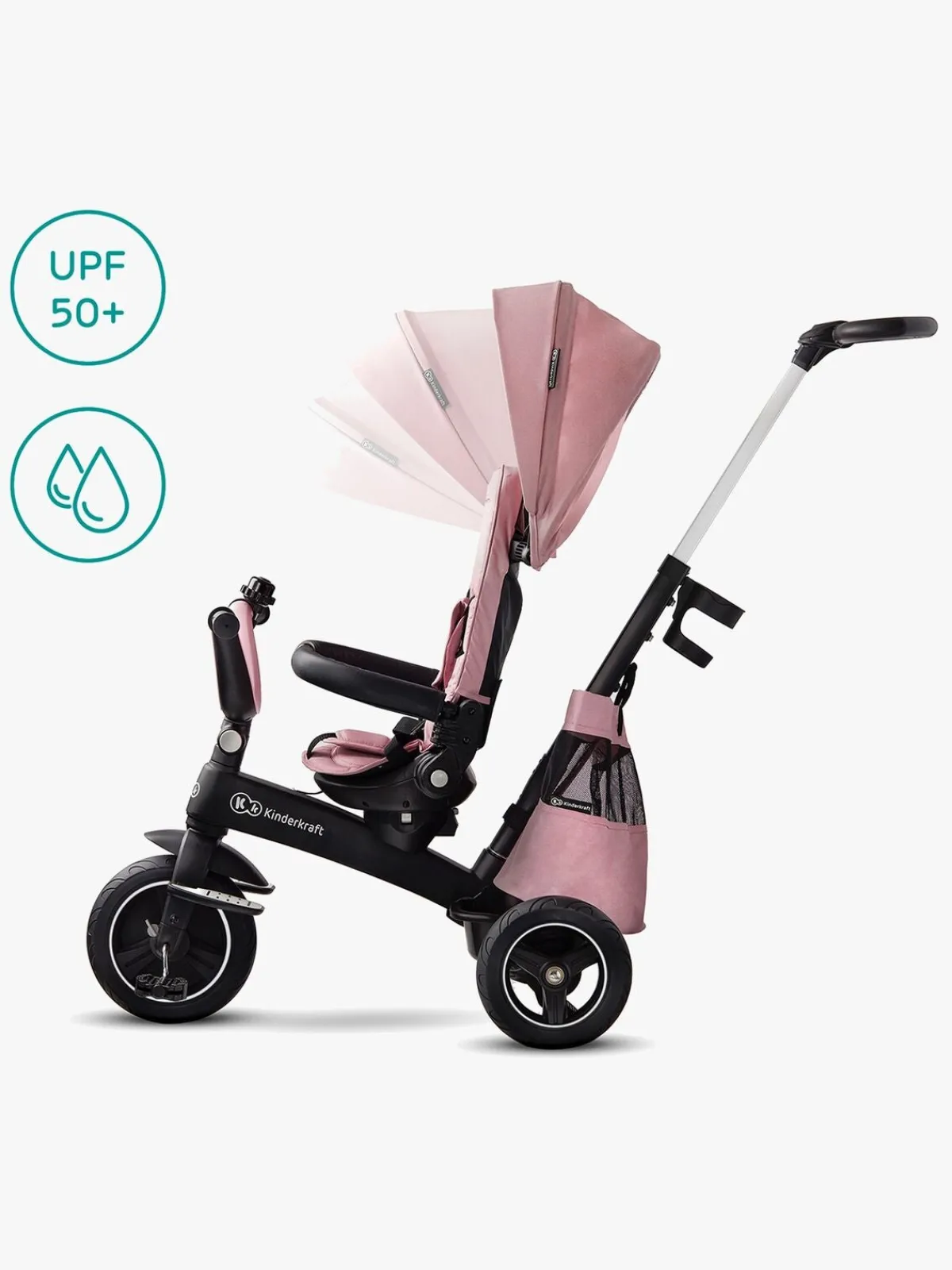 Kinderkraft Cykler-Trehjulet Cykel Easytwist, Lyserød