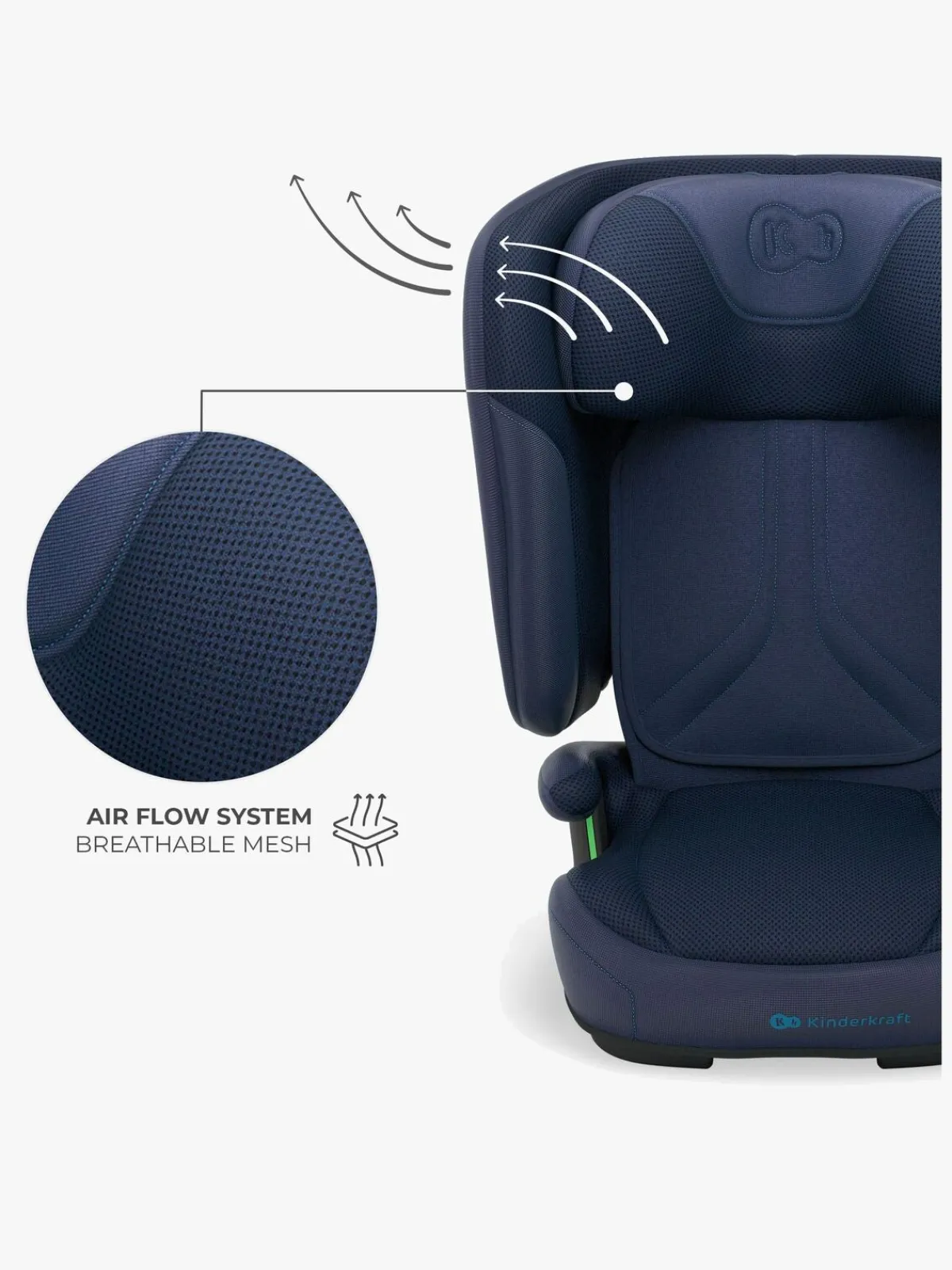 Autostole 9-36 Kg|Kinderkraft UNITY 2 i-Size Autostol, Navy Blå