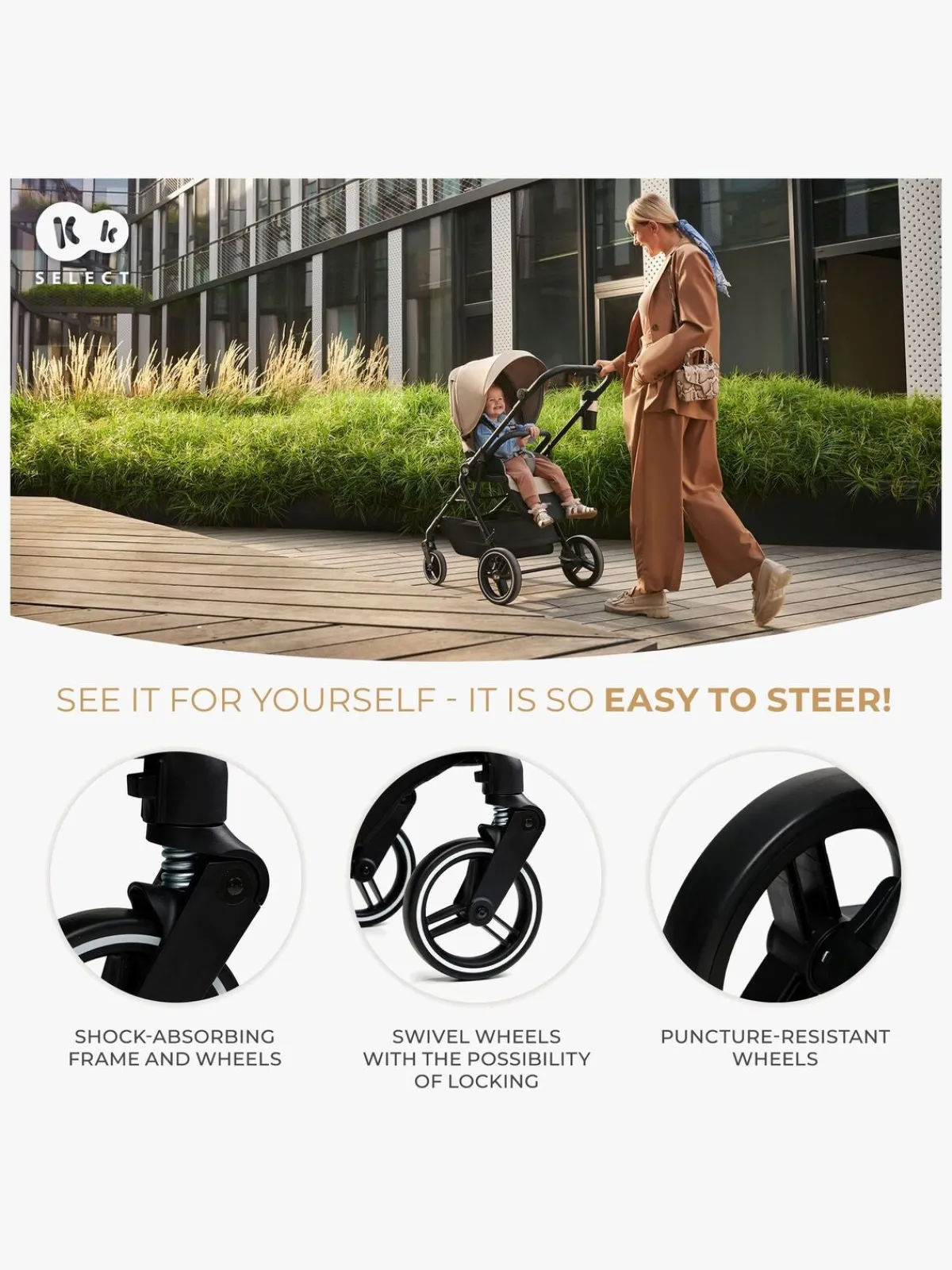 Duo- & Kombivogne|Kinderkraft YOXI 2-in-1 Duovogn, Moonlight Grey Grå