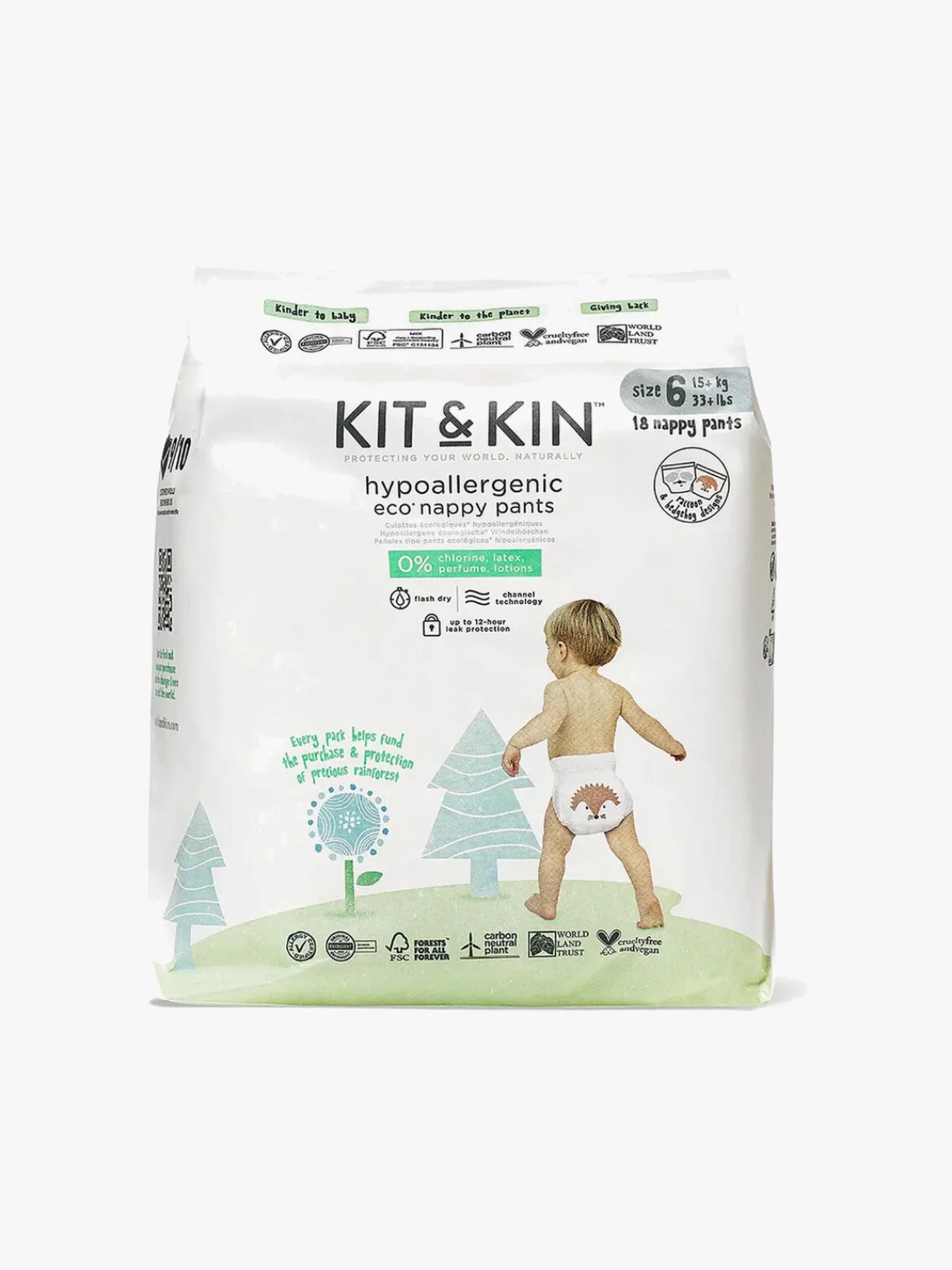 KitKin Kit & Kin Eco Buksebleer Str. 6 15+ kg 18-pak
