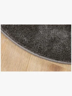 Børn KM Carpets Cozy Rundt Gulvtæppe 160, Grey