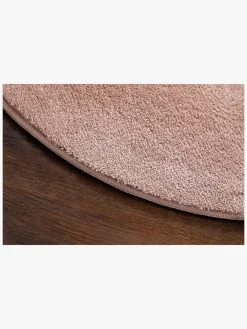 Børn KM Carpets Cozy Rundt Gulvtæppe 160, Dusty Pink