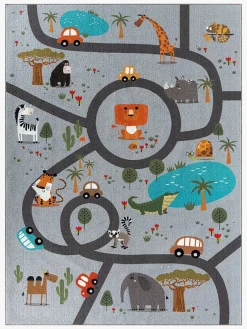 Børn KM Gulvtæpper-Carpets Animal Gulvtæppe 120 x 160, Grå