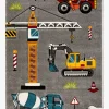 Børn KM Gulvtæpper-Carpets Atlas Gulvtæppe Byggeplads 140*200