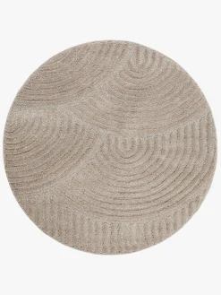 Børn KM Carpets Doria Zen Rundt Gulvtæppe 160, Linned