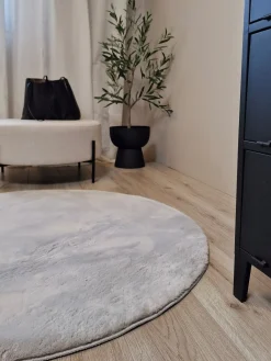 Børn KM Carpets Dream Rundt Gulvtæppe 160, Grå