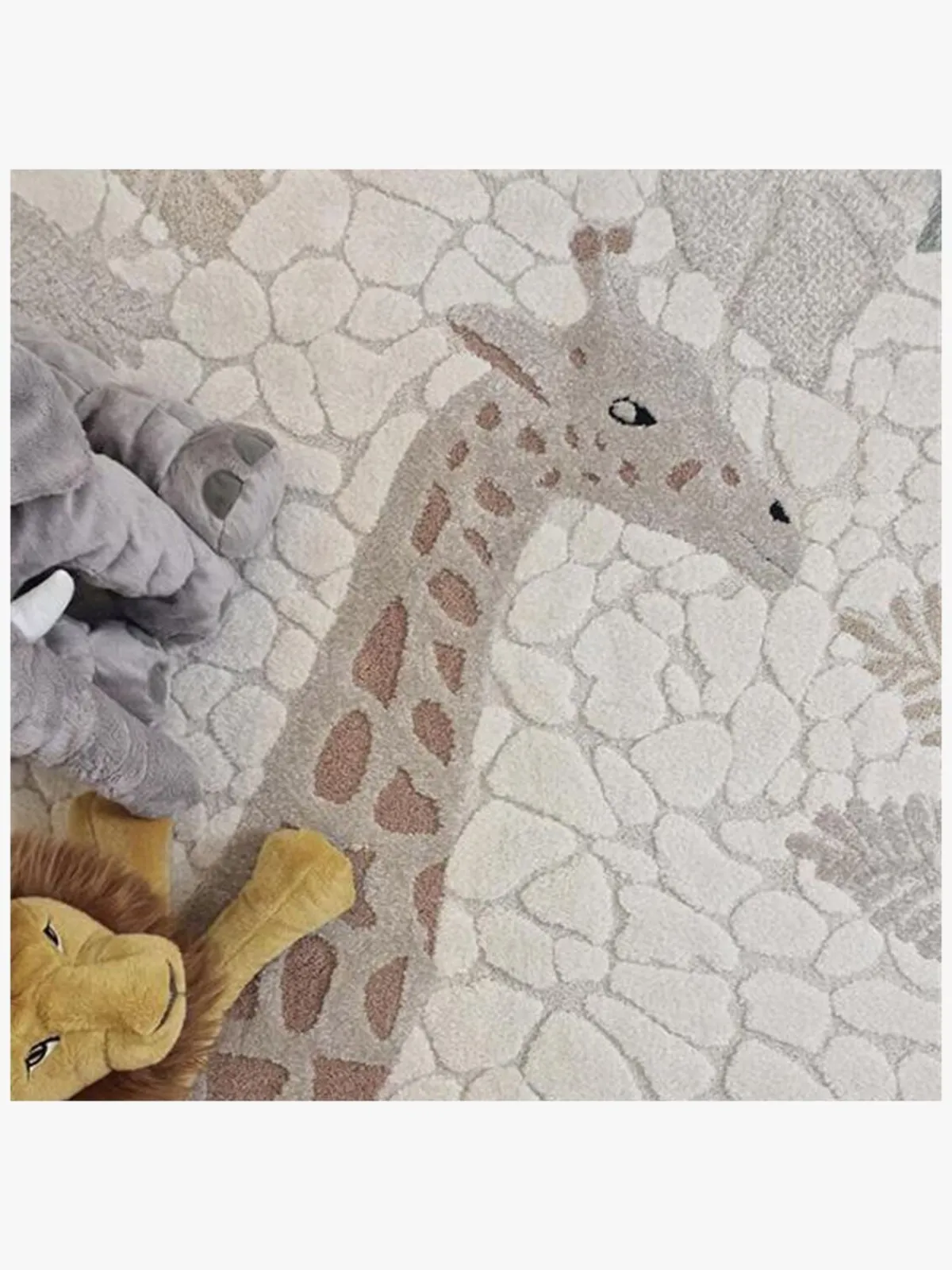 Børn KM Carpets Genova Gulvtæppe Giraf 80x150, Creme
