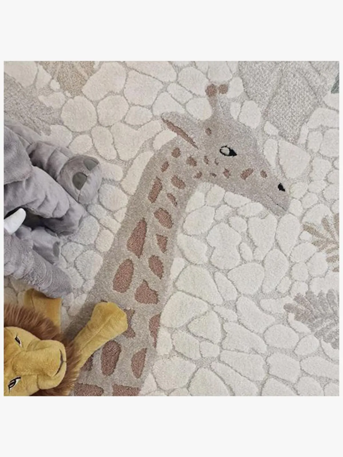 Børn KM Carpets Genova Gulvtæppe Giraf 120x170, Creme