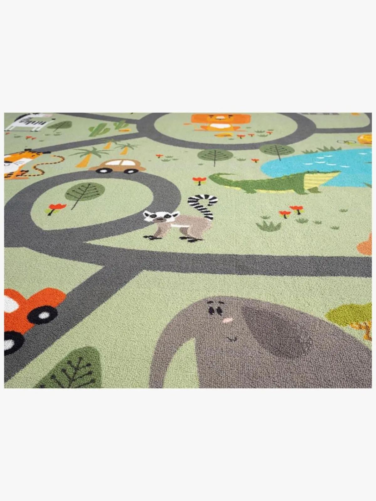 Børn KM Carpets Gulvtæppe Play Animal 120x160, Grøn