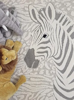 Børn KM Gulvtæpper-Carpets Gulvtæppe Zebra 80x150, Creme