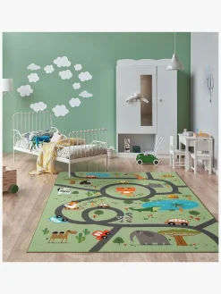 Børn KM Gulvtæpper-Carpets Play Animals Gulvtæppe 140x200, Grøn