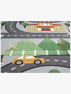 Børn KM Carpets Vejtæppe 120x160 cm, Grå