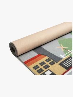 Børn KM Carpets Vejtæppe 120x160 cm, Grå