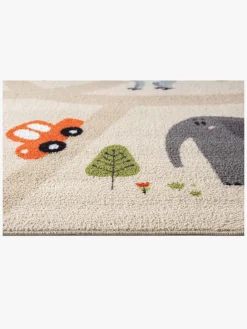 Børn KM Carpets Vejtæppe 140x200, Linne