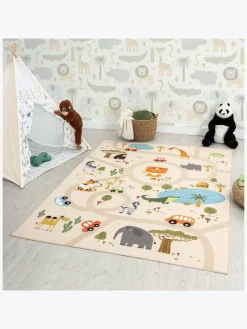 Børn KM Carpets Vejtæppe 140x200, Linne