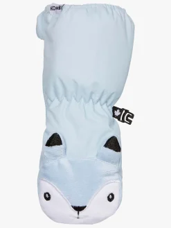 Børn Kombi Tilbehør|Vintertøj-Sherpa Animal Vanter, Soft Blue Fox