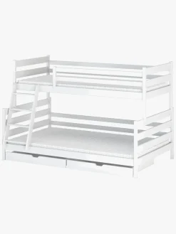 Børn LanoMeble Lano Meble FAMI Køjeseng 90x200/120x200, Hvid