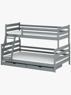 Børn LanoMeble Lano Meble FAMI Køjeseng 90x200/120x200, Grå
